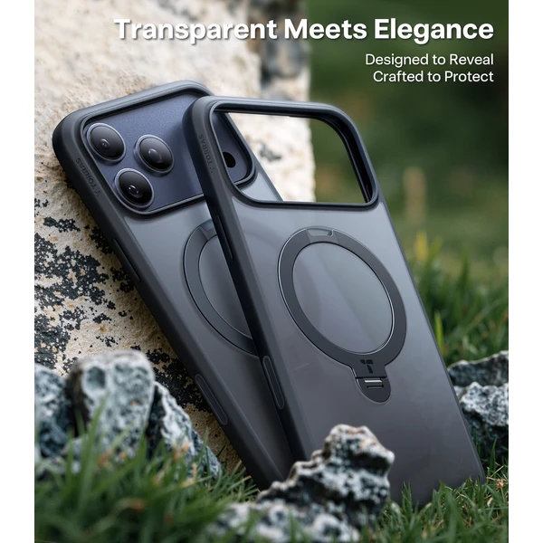 Torras Ostand Q3 Spin MagSafe kryt iPhone 17 Pro Max čierny - Puzdra - Obrázok cbc7863ac96a4a7bbcb7b338dc4df08d