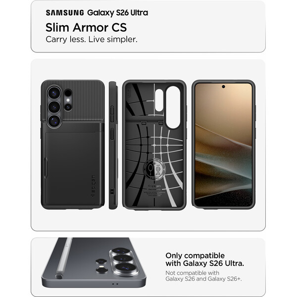 Spigen Slim Armor CS kryt Samsung Galaxy S26 Ultra čierny - Puzdra - Obrázok cbe26aa27ae8411095dc92ed750388c5
