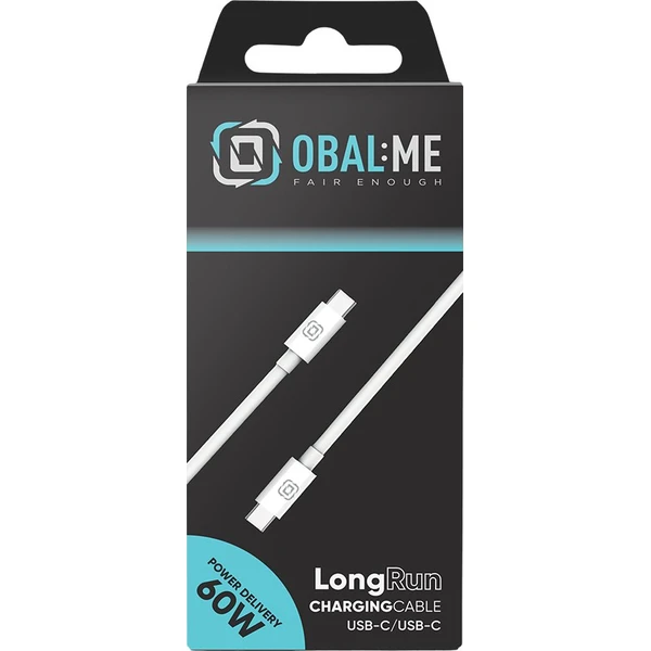 OBAL:ME LongRun USB-C/USB-C kábel 60W 1m biely - Káble a redukcie - Obrázok cbe734a113dd4c719353f6a7025dffec