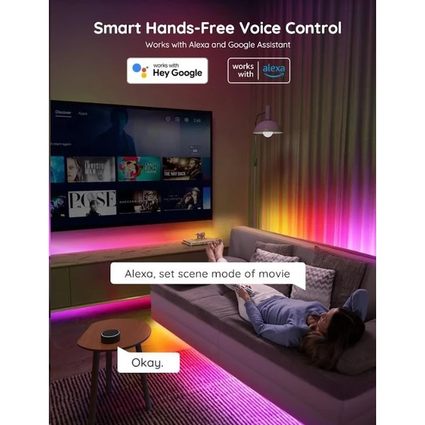 Govee WiFi RGBIC Smart PRE LED pásik 10m - LED pásy - Obrázok cbeb3d903f0e49cfb557d4e6c40578d7
