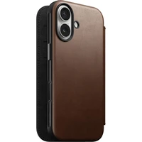 Nomad Modern Leather Folio MagSafe kožené púzdro iPhone 17 Brown - Puzdra