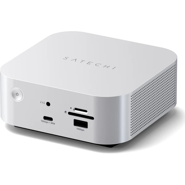 Satechi Thunderbolt 5 CubeDock s SSD Enclosure dokovacia stanica (140W) strieborná - Dokovacie stanice - Hlavný obrázok