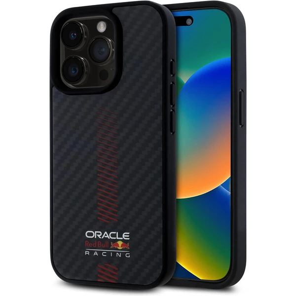 Oracle Red Bull Racing Carbon Powerbar MagSafe kryt iPhone 15 Pro Max čierny - Puzdra - Hlavný obrázok