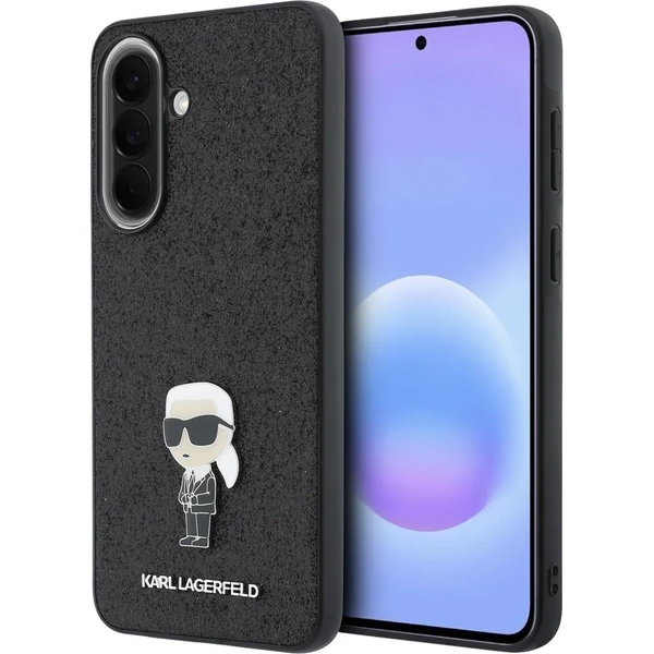 Karl Lagerfeld Fixed Glitter Metal Ikonik kryt Samsung Galaxy A57 čierny - Puzdra - Hlavný obrázok