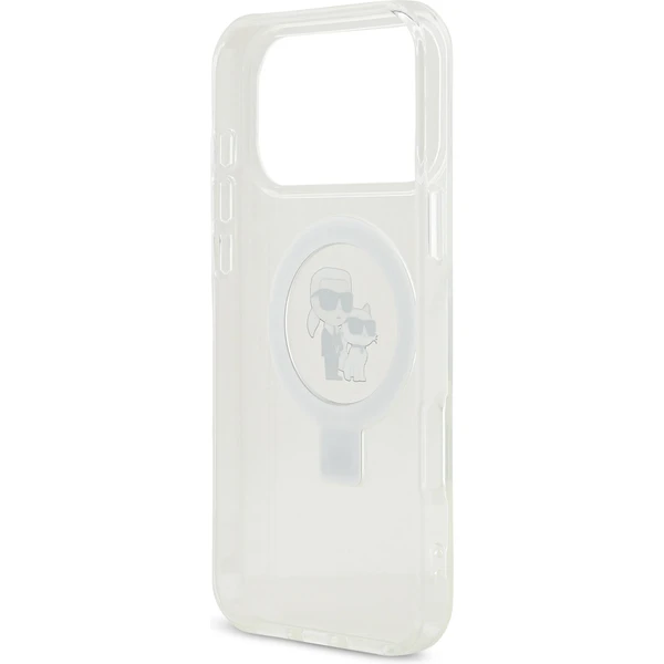 Karl Lagerfeld Ringstand Karl a Choupette MagSafe kryt iPhone 17 Pro Max biely - Puzdra - Obrázok cc0a7fc9fa0e498ebe5288ce62d11827
