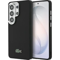 Lacoste Petit Pique Kovové Logo Magnetický kryt Samsung Galaxy S26 Ultra čierny - Puzdra