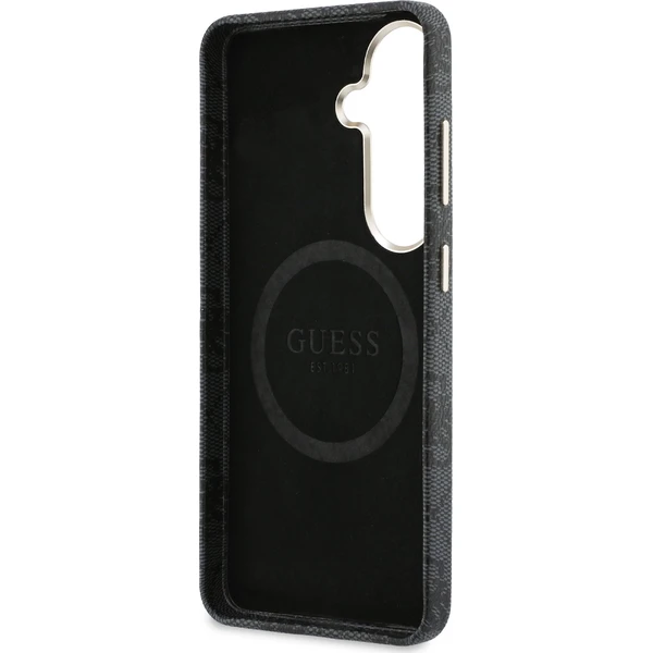 Guess PU koža 4G Strass trojuholníkové logo zlatý rám magnetický kryt Samsung Galaxy S26 čierny - Puzdra - Obrázok cc2ba1c62ce742658e98f404ab8d42db