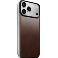 Nomad Magnetic Leather Back (Horween) MagSafe kožený kryt iPhone 17 Pro Max/18 Pro Max Rustikálny - Puzdra