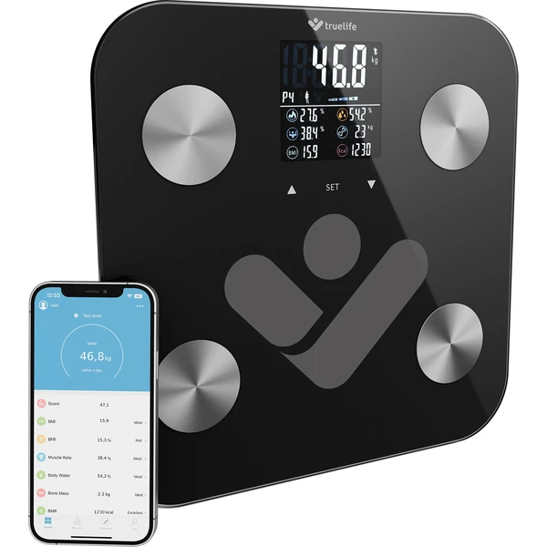 TrueLife FitShape S6 BT múdra váha čierna - Inteligentné váhy - Hlavný obrázok