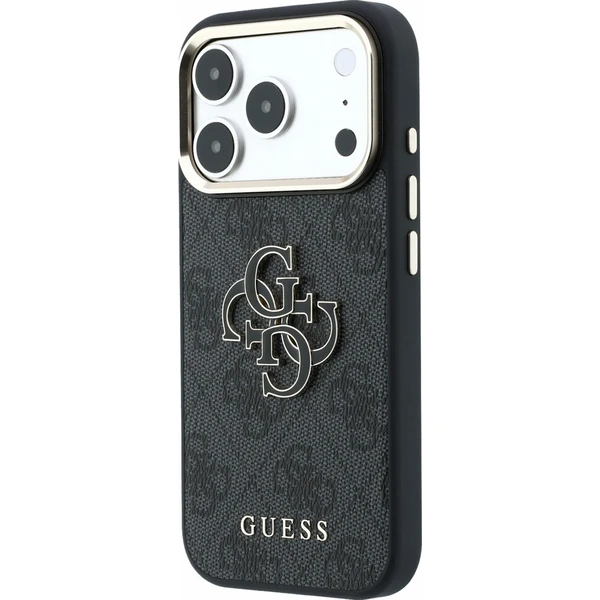 Guess PU 4G Resin Metal Logo Zadný Kryt pre iPhone 18 Pro Max Black - Puzdra - Obrázok cc76faf35e084fe98417bd5ca9956c45