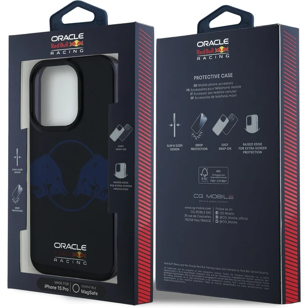 Oracle Red Bull Racing PC/TPU Two Bulls Magsafe kryt iPhone 15 Pre modrý - Puzdra - Obrázok cc8fdbd8f4b1403c80b8feb27883ae19
