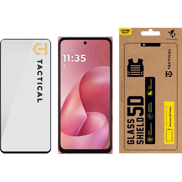 Taktický sklenený štít 5D sklo pre Motorola Moto G57 Power čierne - Ochranné fólie a sklo - Obrázok cc9aa88130304882abda5098c96ebcc6