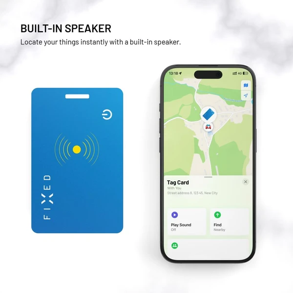 FIXED Tag Card 2 smart tracker s Find My a bezdrôtovým nabíjaním, modrý - Lokátory - Obrázok ccc6117dec684337961765f9429e9ce9