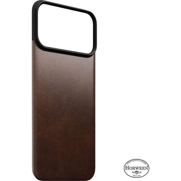 Nomad Magnetic Leather Back (Horween) MagSafe kožený kryt iPhone 18 Pro Max Rustic Brown - Puzdra - Hlavný obrázok