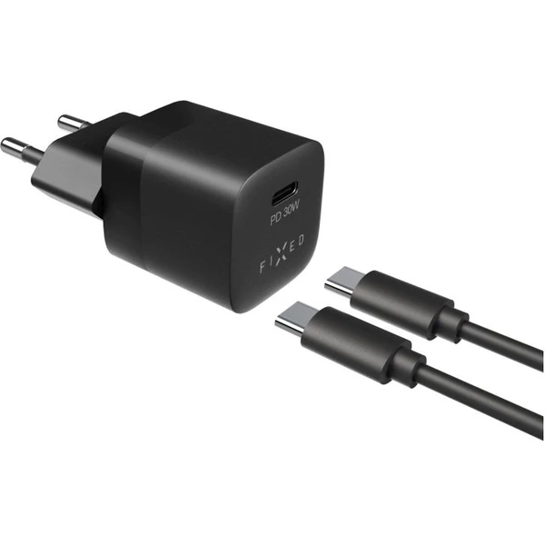 FIXED Mini nabíjačka s USB-C výstupom a káblom USB-C 1 meter PD 30W čierna - Nabíjačky - Obrázok cd1fb9589ccd4a8d8b4e55a227b9e289