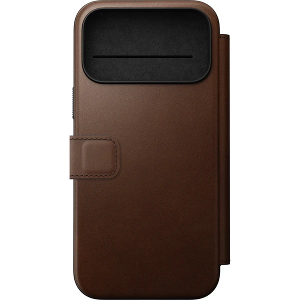 Nomad Modern Leather Folio MagSafe kožené puzdro iPhone 18 Pro Max Brown - Puzdra - Obrázok cd25d686bc884f6d85cb4541cf39b2ab