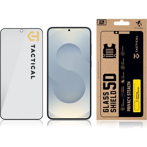 Tactical Glass Shield Privacy Stealth 5D sklo Samsung Galaxy S24/S25 čierne - Ochranné fólie a sklo - Obrázok cd43c1dac78945d0a4b1af65f708f92f