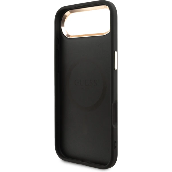 Guess PU Leather 4G Triangle Logo Gold Frame MagSafe kryt iPhone Air čierny - Puzdra - Obrázok cd449f3326134c7ea8a2f8df4cf17ec8