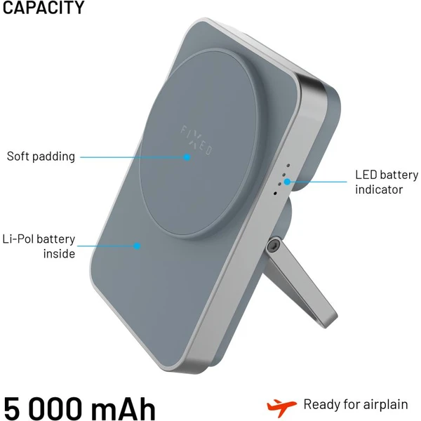 FIXED MagZen 5 Stojan MagSafe powerbanka 5000 mAh so stojanom (20W) sivá - Powerbanky - Obrázok cd486ed9b82b4ae88ac131c33cc07d10