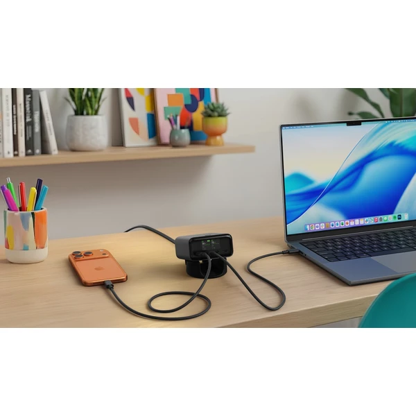 Satechi ChargeView 140W Desktop Charger nabíječka (4xUSB-C) vesmírně černá - Nabíjačky - Obrázok cd4b9e150c4d4964bd658fb6cb1d3748