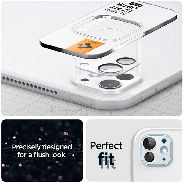 Spigen Glass TR EZ Fit Optik Metal sklo na fotoaparát iPad Pro 13" 2025/ iPad Pro 11" 2025 strieborn - Ochranné fólie a sklo - Obrázok cd838030188844388a76f439e555d4cd