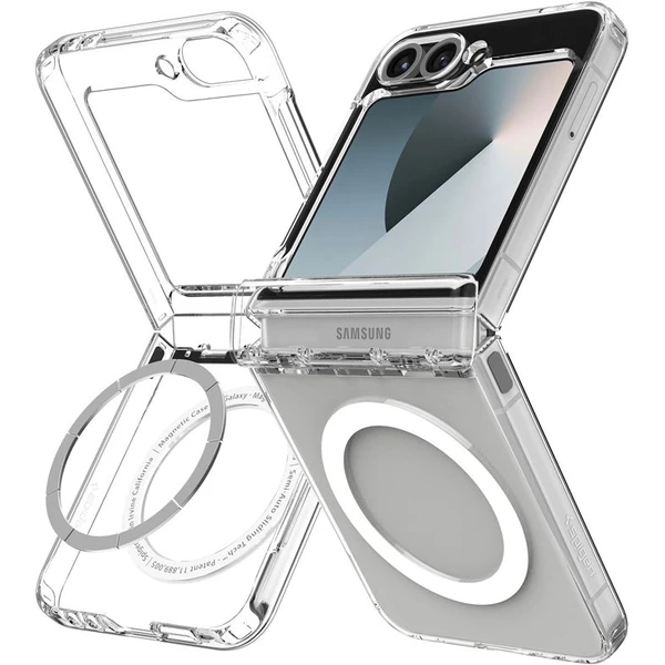 Spigen Ultra Hybrid Pre MagSafe kryt Samsung Galaxy Z Flip7 FE/Flip6 číry/biely - Puzdra - Hlavný obrázok