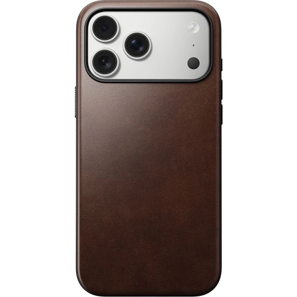 Nomad Modern Leather Case (Horween) MagSafe kožený kryt iPhone 17 Pro Max Rustic Brown - Puzdra - Obrázok cdd575d1910843e6a625490574f865b9