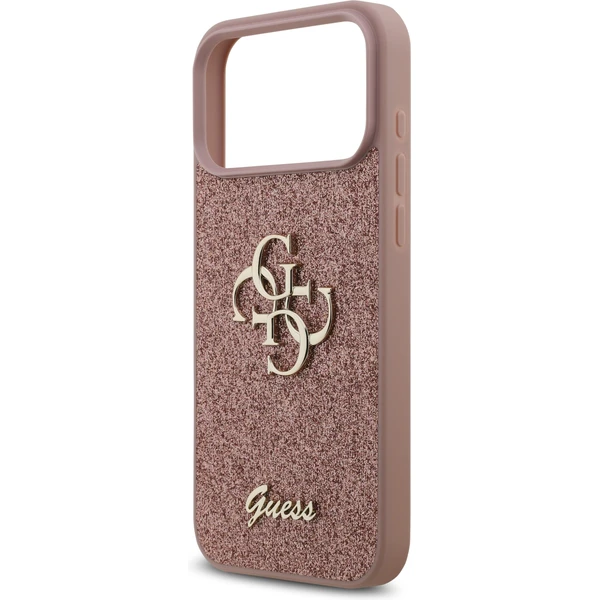 Guess PU Fixed Glitter 4G Metal Logo kryt iPhone 17 Pro Max ružový - Puzdra - Obrázok cde2a1a92c9e4cc0b8358760338386b2