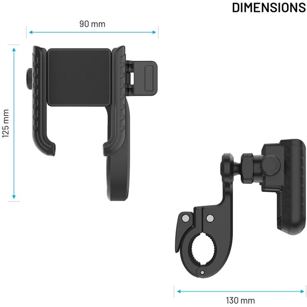 FIXED Bikee Plus Vista univerzálny držiak na bicykel/kolobežku čierny - Držiaky - Obrázok ce01b521454849069b0865ce9a36c752