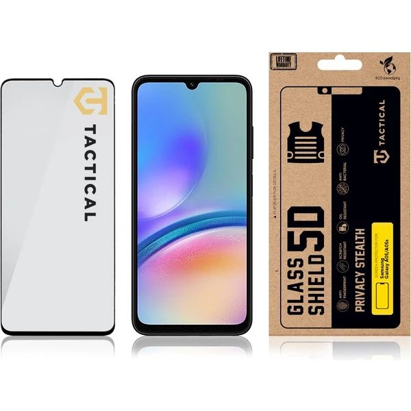 Tactical Glass Shield Privacy Stealth 5D sklo Samsung Galaxy A05/A05s čierne - Ochranné fólie a sklo - Obrázok ce1254ca540643fcb09b1dd9bbcc3c19
