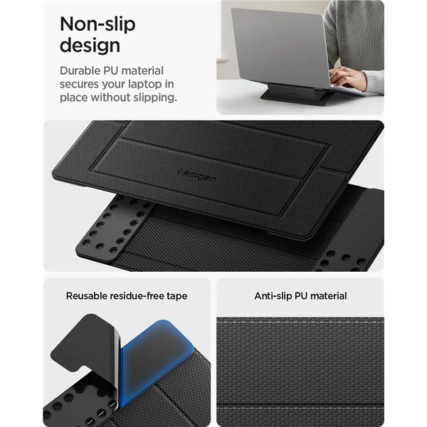 Spigen Slim Fold Laptop Stand LD201-S1 stojanček pre notebook/MacBook čierny - Stojany - Obrázok ce15d6e5b07943e2bc19ae24b9077ad0