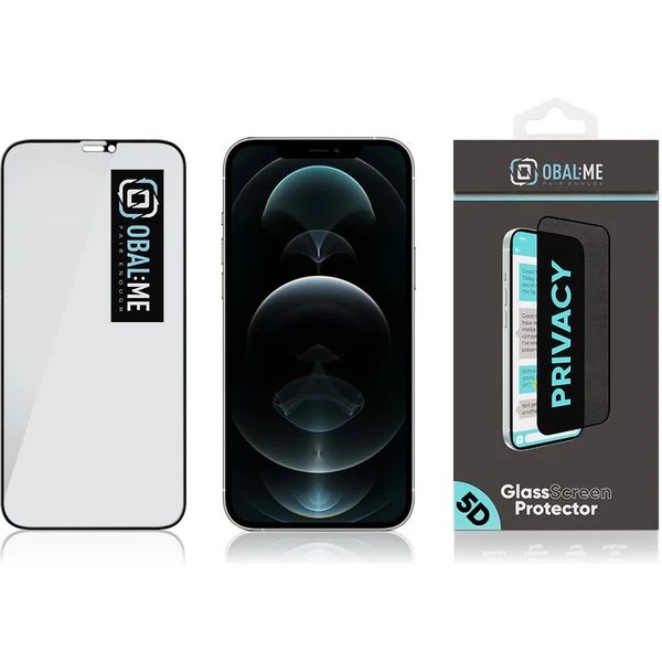 OBAL:ME Privacy 5D tvrdené sklo Apple iPhone 12 Pro Max čierne - Ochranné fólie a sklo - Obrázok ce18f512da0146b895951dd8ccd474d8
