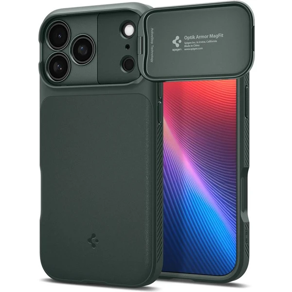 Spigen Optik Armor MagSafe kryt iPhone 17 Pro Max abyss green - Puzdra - Hlavný obrázok