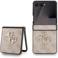 Guess PU 4G Metal Logo kryt Samsung Galaxy Z Flip 7 ružový - Puzdra