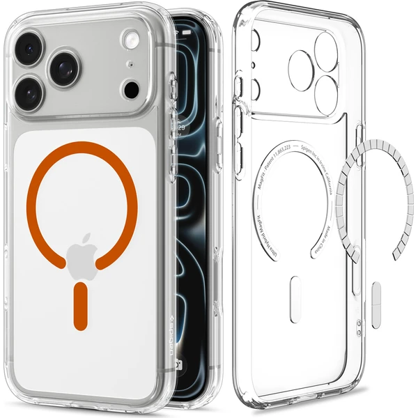 Spigen Ultra Hybrid MagSafe kryt iPhone 18 Pro Max/17 Pro Max priehľadná oranžová - Puzdra - Hlavný obrázok