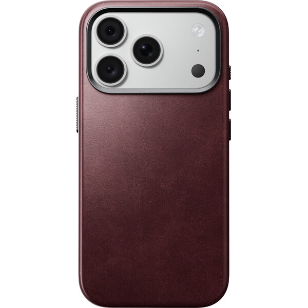 Nomad Traditional Leather (Horween) MagSafe kožený kryt iPhone 17 Pro/18 Pro Burgundy - Puzdra - Obrázok ce6b8d96d632495cb6f4d08ef5d36a67