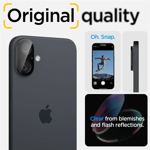 Spigen Glass tR Optik sada skiel iPhone 16/16 Plus čierna (2-pack) - Ochranné fólie a sklo - Obrázok ce8d55057952463e9a85a1b1bce2d62d