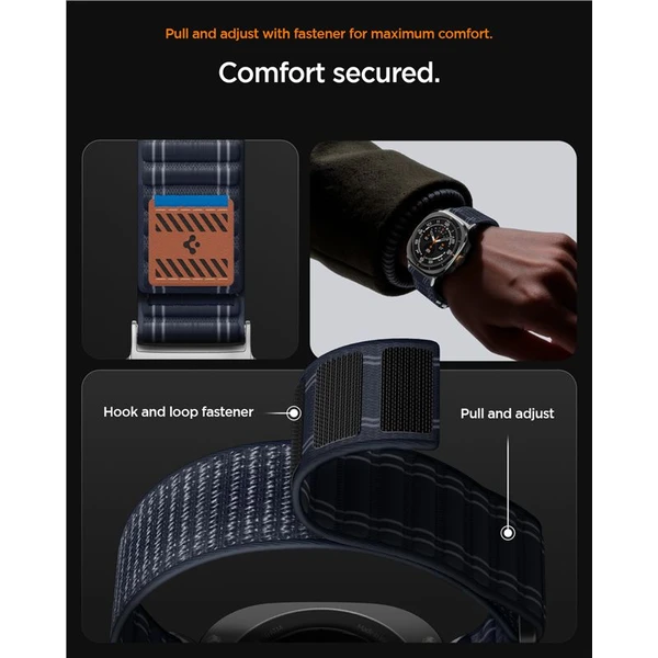 Spigen Fabric Band remienok (suchý zips) Samsung Galaxy Watch Ultra 47mm čierny - Remienky - Obrázok cea8ef5547cb4d43abf2f3748823a1ab
