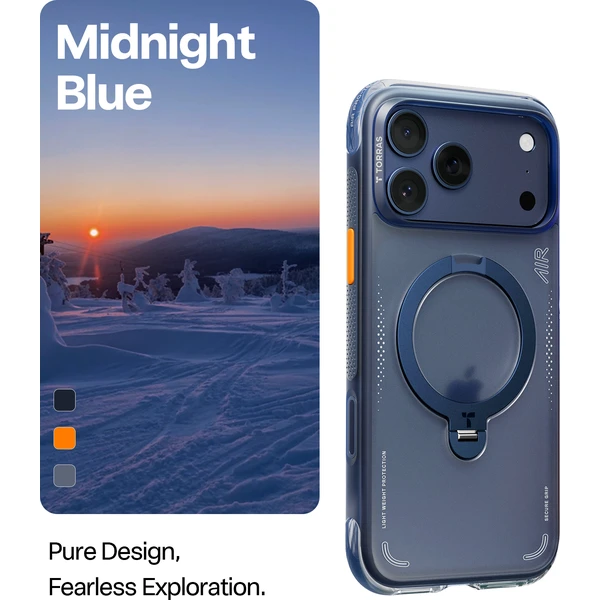 Torras Ostand Q3 Air MagSafe kryt iPhone 17 Pro midnight blue - Puzdra - Obrázok ceb56f77de5a45f2bd97bb09f193b1e6