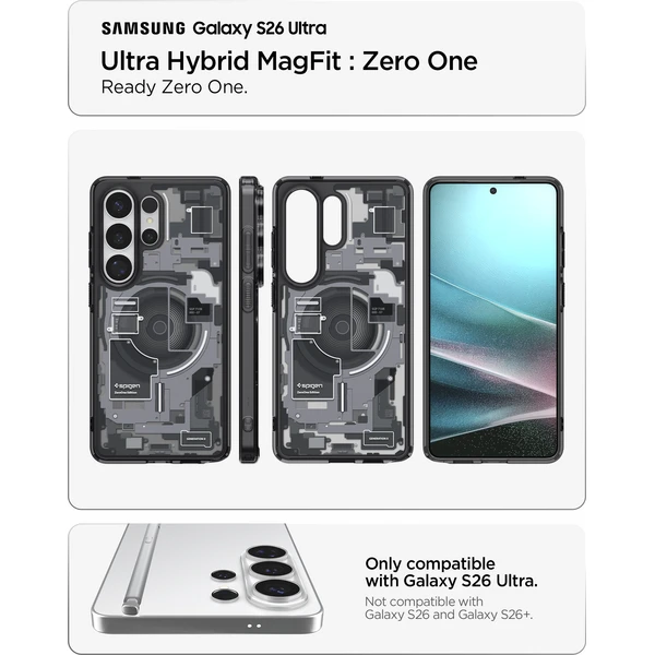 Spigen Ultra Hybrid MagSafe kryt Samsung Galaxy S26 Ultra zero one black - Puzdra - Obrázok cec73a2489a6464a9f768a5296892b6d
