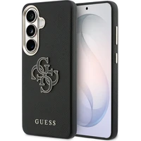 Guess PU 4G Resin Metal Logo kryt Samsung Galaxy S26 čierny - Puzdra
