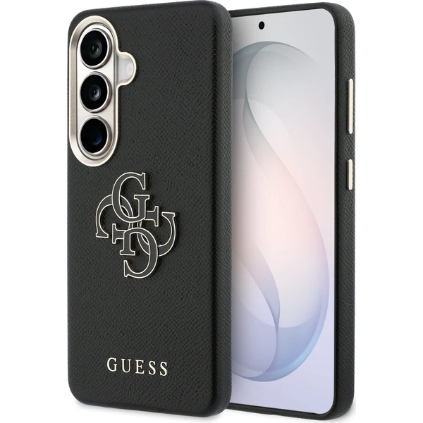 Guess PU 4G Resin Metal Logo kryt Samsung Galaxy S26 čierny - Puzdra - Hlavný obrázok