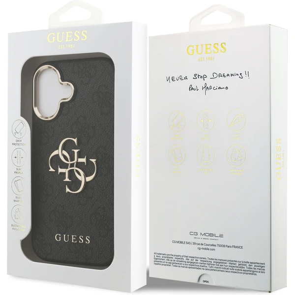 Guess PU Leather 4G Metal Logo Gold Frame MagSafe kryt iPhone 17 čierny - Puzdra - Obrázok ceee39b9fd3c464ea4927bddae9310d1