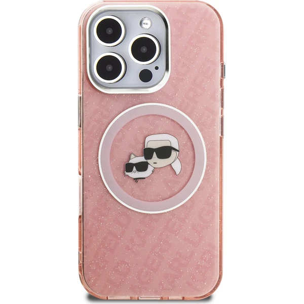 Karl Lagerfeld IML K&CH Heads Repeated Logo MagSafe kryt iPhone 16 Pre ružový - Puzdra - Obrázok cf06d56728794cb280ef10f3ed345746