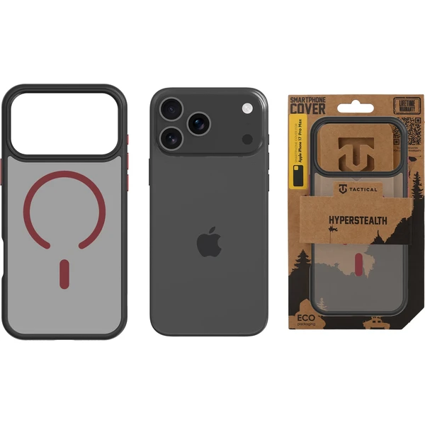 Tactical MagForce Hyperstealth 2.0 kryt iPhone 17 Pro Max Black/Red - Puzdra - Obrázok cf11f84aadf54e55adbdb3039b29a22d