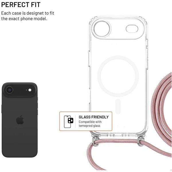 FIXED MagPure Neck kryt s ružovou šnúrkou na krk pre Apple iPhone Air - Puzdra - Obrázok cf58bbf7774247ecad6c7938fbad5c2b