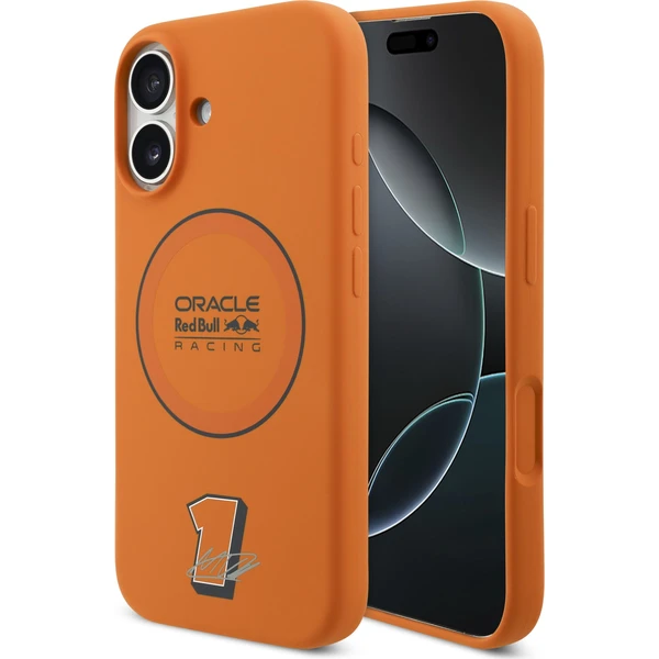 Oracle Red Bull Racing Silicone Blue Ring MagSafe kryt iPhone 17 oranžový - Puzdra - Hlavný obrázok