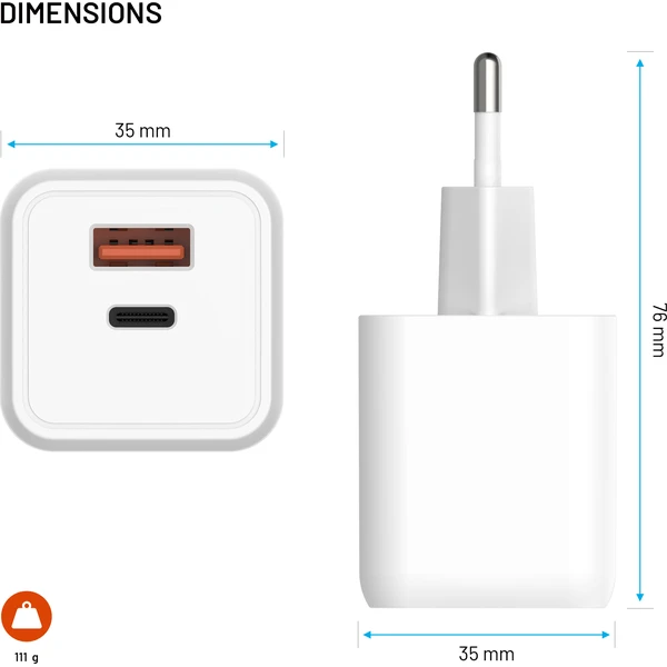 FIXED Mini GaN nabíjačka s USB-C/USB-A (45W) PD biela - Nabíjačky - Obrázok cfb4a58facb5432db4d9dec31c8a7b41
