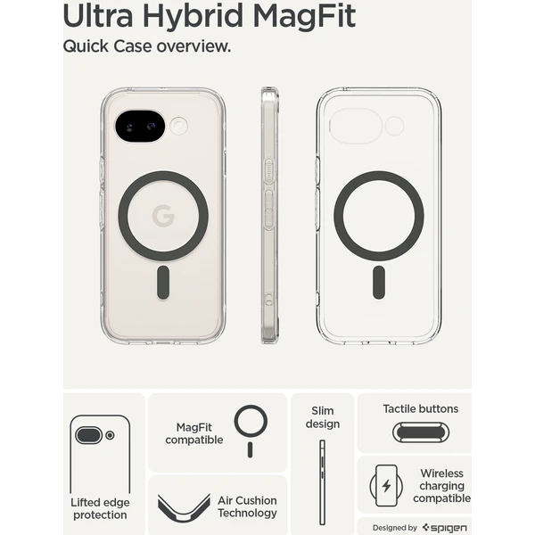Spigen Ultra Hybrid MagSafe kryt Google Pixel 10a clear graphite - Puzdra - Obrázok cfdc411dcc1949df9d11208718678424