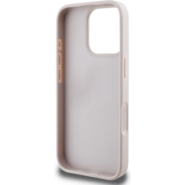 Guess PU 4G Strass Triangle Metal Logo kryt pre iPhone 16 Pro ružový - Puzdra - Obrázok d0323b8efe2b4e3281d22f02bea89a00
